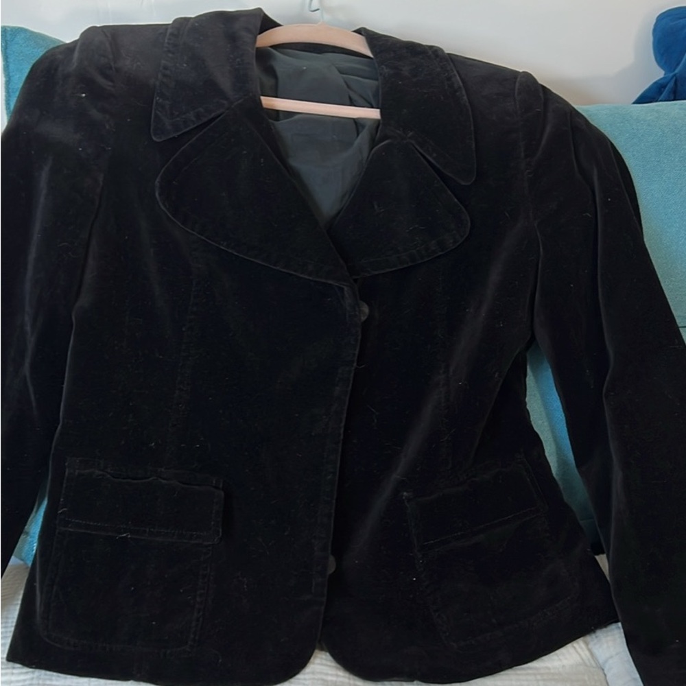 Nanette Lepore Black Velvet Blazer